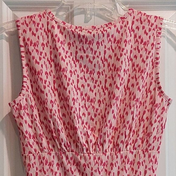 Belldini Pink Print Sleeveless Peplum Blouse Women's Size PXS - Picture 7 of 11